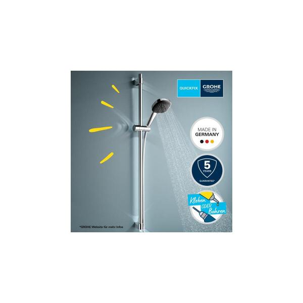 GROHE Vitalio Comfort 110 Brausestangenset, Quickfix, 3 Strahlarten, chrom (26932001)