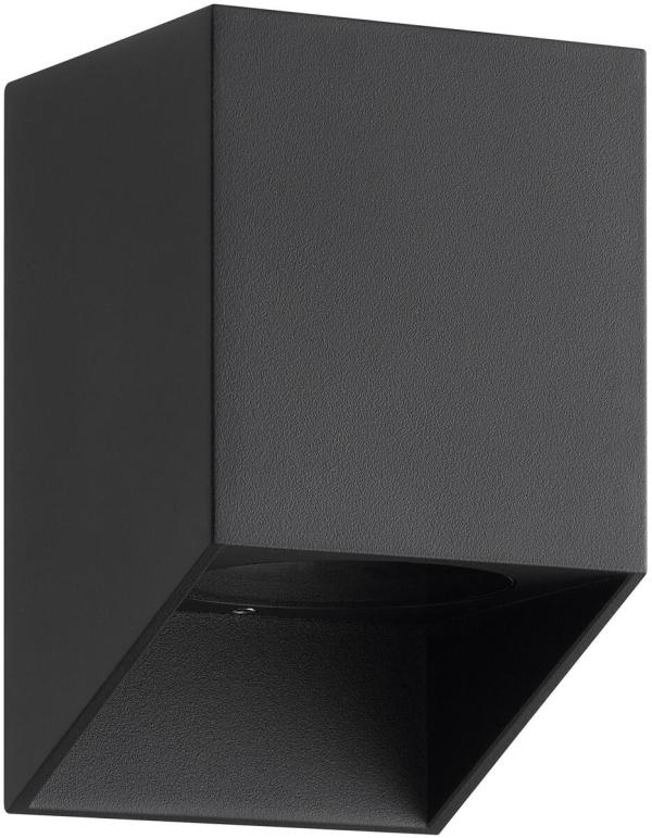 Nordlux Nico Square Wandleuchte, Downlight, GU10, IP54, dimmbar, schwarz (2518451003)