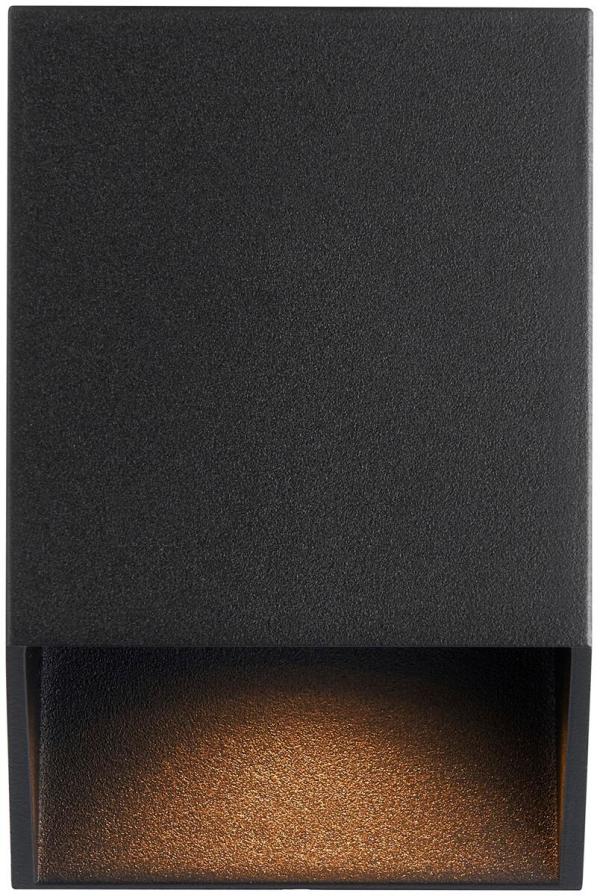 Nordlux Nico Square Wandleuchte, Downlight, GU10, IP54, dimmbar, schwarz (2518451003)