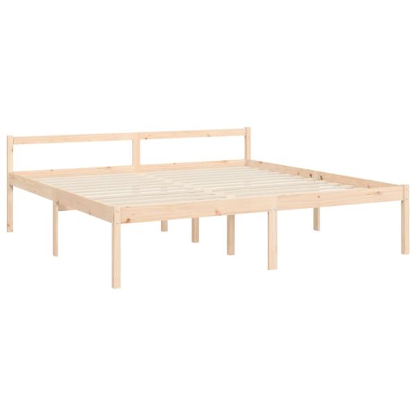 Seniorenbett mit Kopfteil 200x200 cm Massivholz
