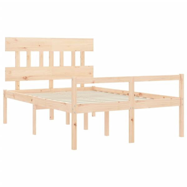 ARDEBO.de - Seniorenbett mit Kopfteil 120x200 cm Massivholz