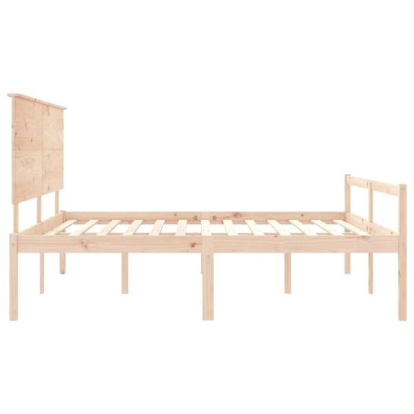 Seniorenbett mit Kopfteil Super Kingsize Massivholz