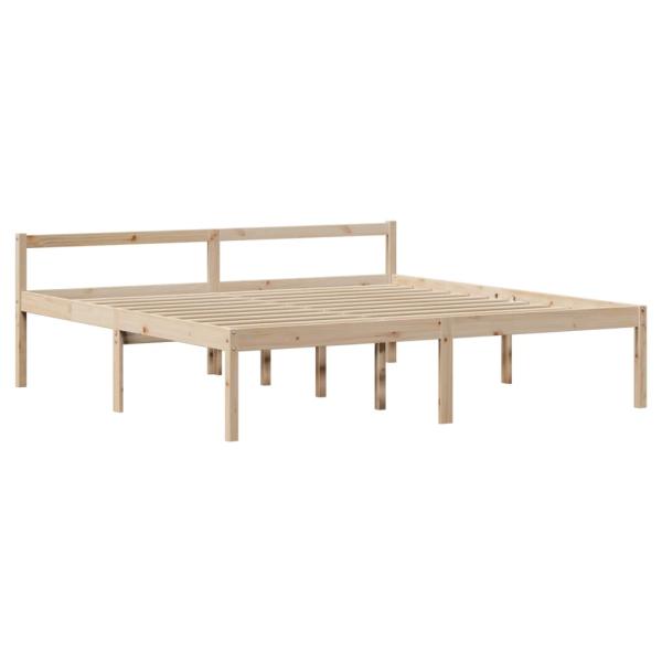 Massivholzbett mit Regal ohne Matratze 180x200 cm Kiefernholz