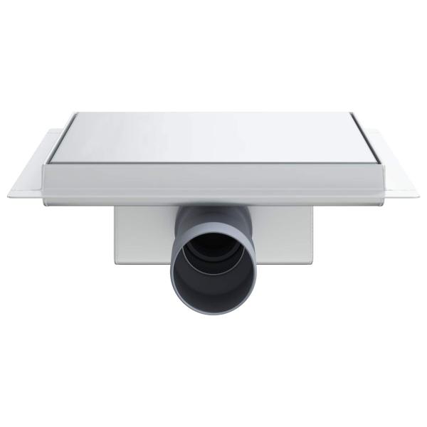 2 in 1 Duschablauf Silber 20 x 20 cm Edelstahl 304