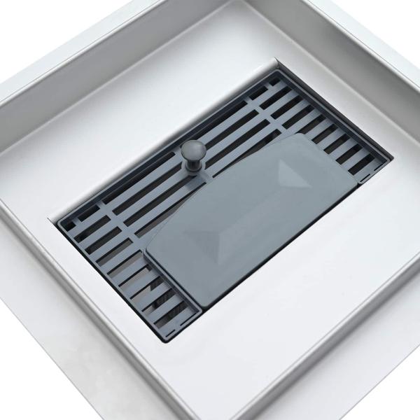 2 in 1 Duschablauf Silber 20 x 20 cm Edelstahl 304