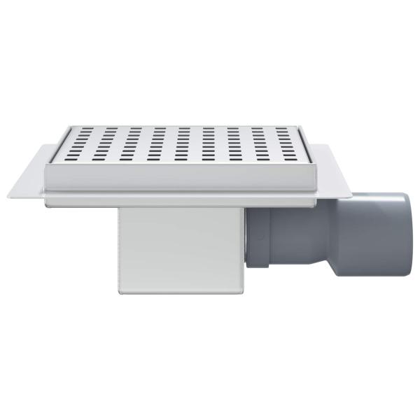 2 in 1 Duschablauf Silber 15 x 15 cm Edelstahl 304