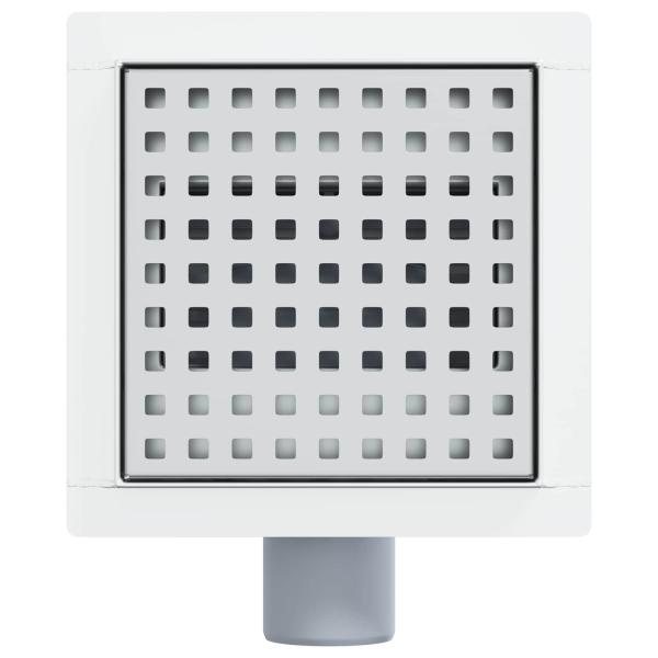 2 in 1 Duschablauf Silber 15 x 15 cm Edelstahl 304