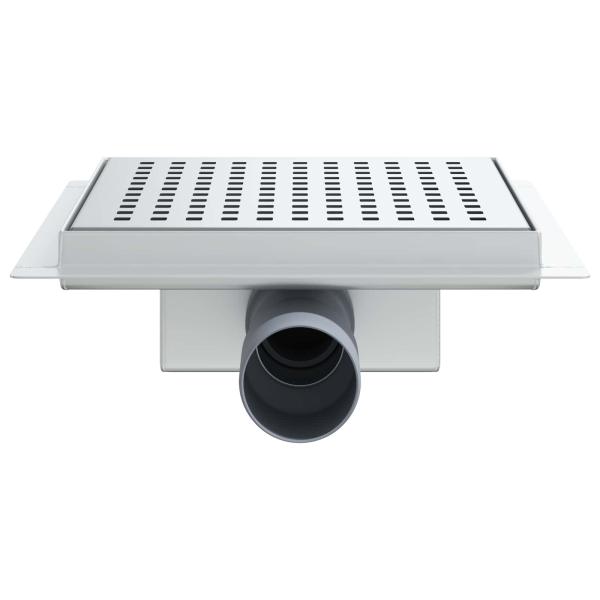 2 in 1 Duschablauf Silber 20 x 20 cm Edelstahl 304