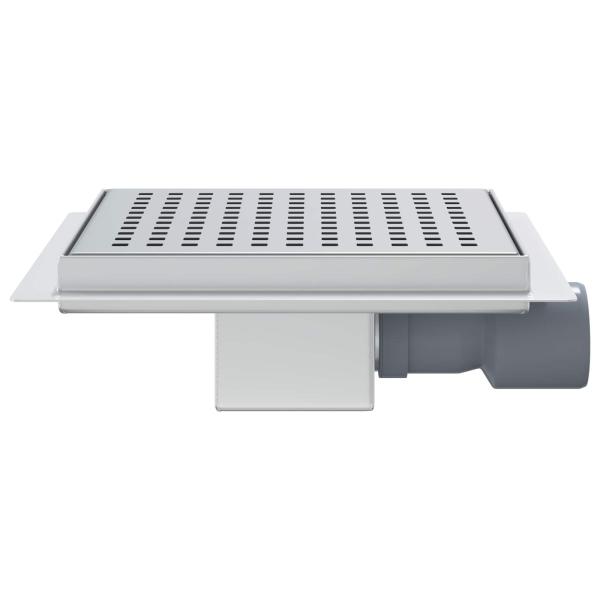 2 in 1 Duschablauf Silber 20 x 20 cm Edelstahl 304