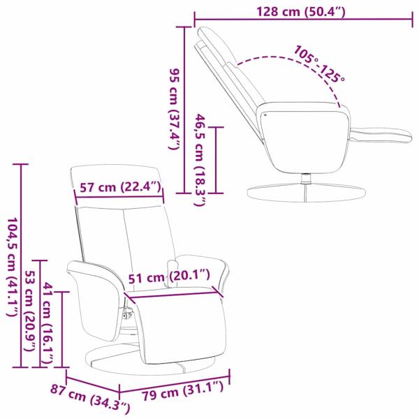 Massage Relaxsessel Schwarz 79 x 87 x 104.5 cm Stoff