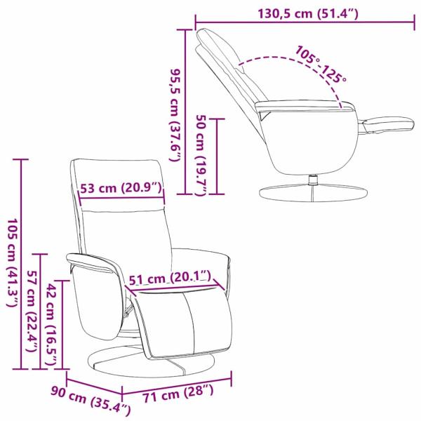 Massage Relaxsessel Schwarz 71 x 90 x 105 cm Kunstleder