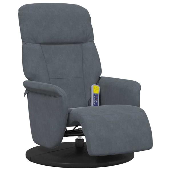 Massage Relaxsessel Dunkelgrau 91 x 71 x 105.5 cm Samt