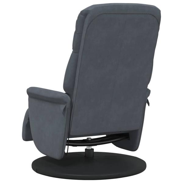 Massage Relaxsessel Dunkelgrau 91 x 71 x 105.5 cm Samt