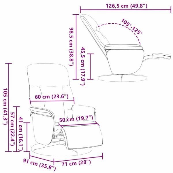 Massage Relaxsessel Schwarz 91 x 71 x 105.5 cm Samt