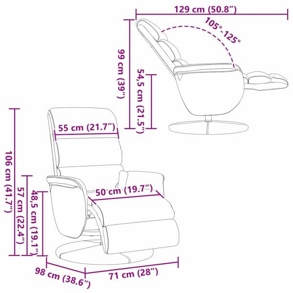 Massage Relaxsessel Schwarz 71 x 98 x 106 cm Kunstleder
