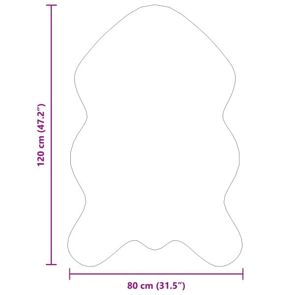 Kunstfell Hasen Teppich Olite Weiß 80 x 120 cm Polyester