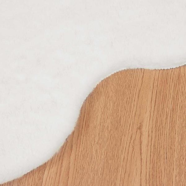 Kunstfell Hasen Teppich Olite Weiß 80 x 120 cm Polyester