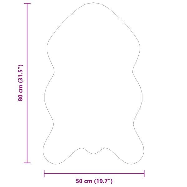 Kunstfell Hasen Teppich Olite Beige 50 x 80 cm Polyester