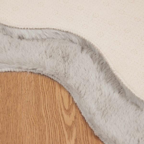 Kunstfell Hasen Teppich Olite Beige 60 x 90 cm Polyester