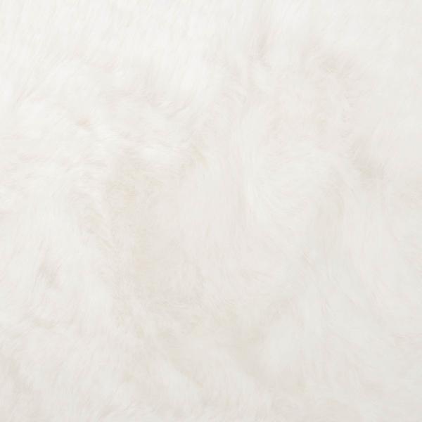 Kunstfell Hasen Teppich Olite Creme 160 x 230 cm Polyester