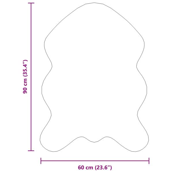 Kunstfell Hasen Teppich Olite Creme 60 x 90 cm Polyester