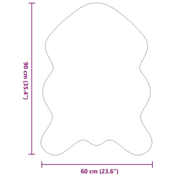 Kunstfell Hasen Teppich Olite Grau 60 x 90 cm Polyester