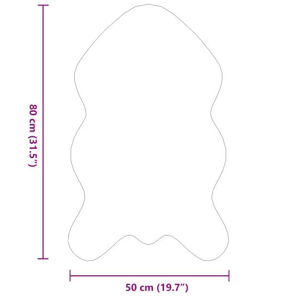 Kunstfell Hasen Teppich Olite Rosa 50 x 80 cm Polyester