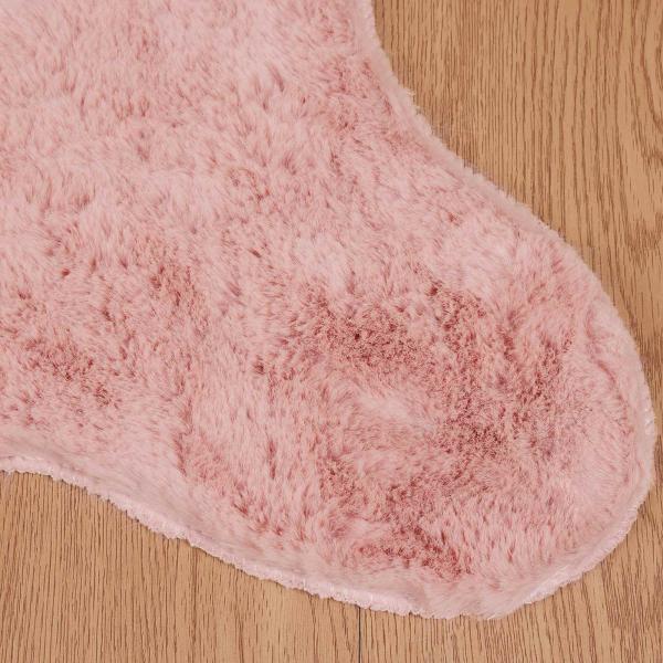 Kunstfell Hasen Teppich Olite Rosa 60 x 90 cm Polyester