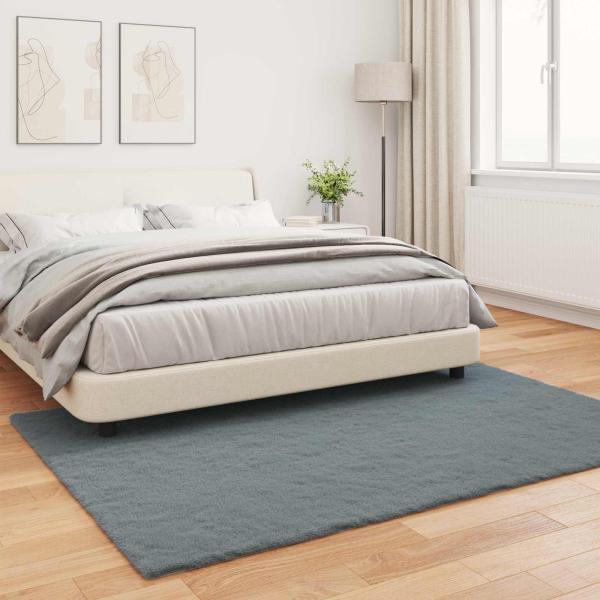 Kunstfell Hasen Teppich Olite Anthrazit 160 x 230 cm Polyester