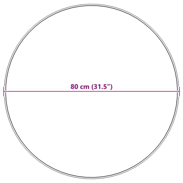 Kunstfell Hasen Teppich Olite Anthrazit Ø 80 cm Polyester