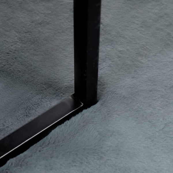 Kunstfell Hasen Teppich Olite Anthrazit 60 x 90 cm Polyester