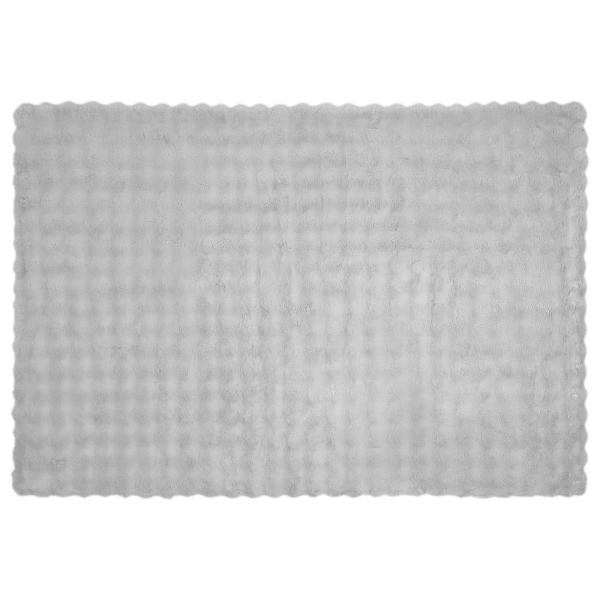 Kunstfell Kaninchenfell Decke Grau 150 x 220 cm Polyester