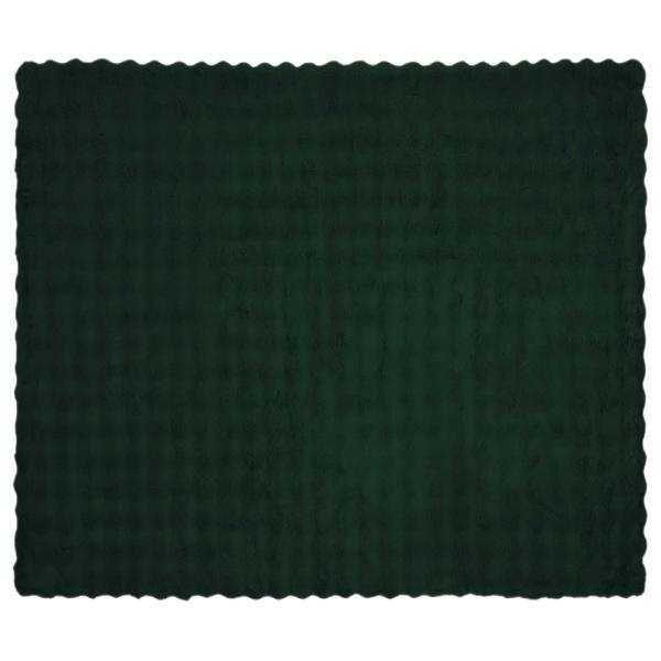 Kunstfell Kaninchenfell Decke Dunkelgrün 220 x 240 cm Polyester