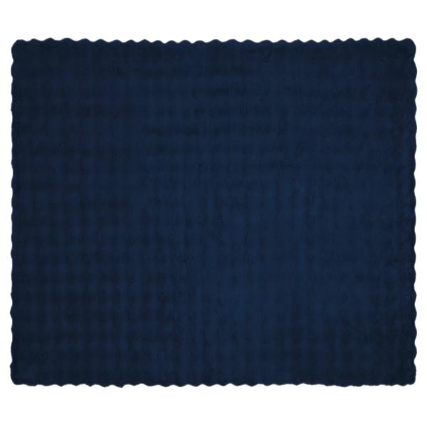 Kunstfell Kaninchenfell Decke Marineblau 220 x 240 cm Polyester