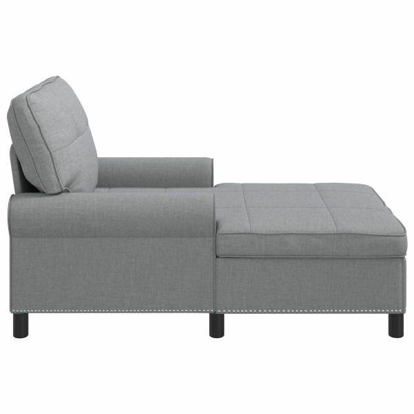 Lounge-Liege mit Kissen Hellgrau 91 x 157 x 91 cm Stoff