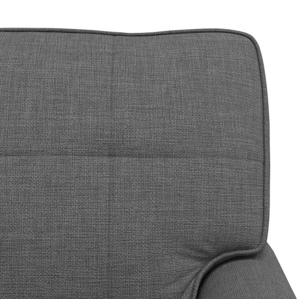 Lounge-Liege mit Kissen Dunkelgrau 91 x 157 x 91 cm Stoff