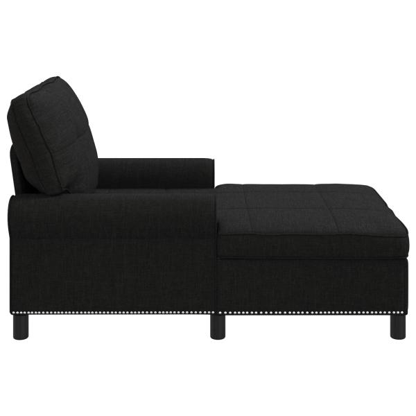 Lounge-Liege mit Kissen Schwarz 91 x 157 x 91 cm Stoff