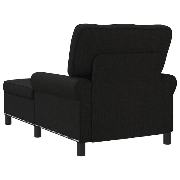 Lounge-Liege mit Kissen Schwarz 91 x 157 x 91 cm Stoff