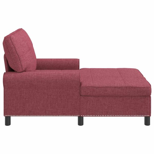 Lounge-Liege mit Kissen Weinrot 91 x 157 x 91 cm Stoff