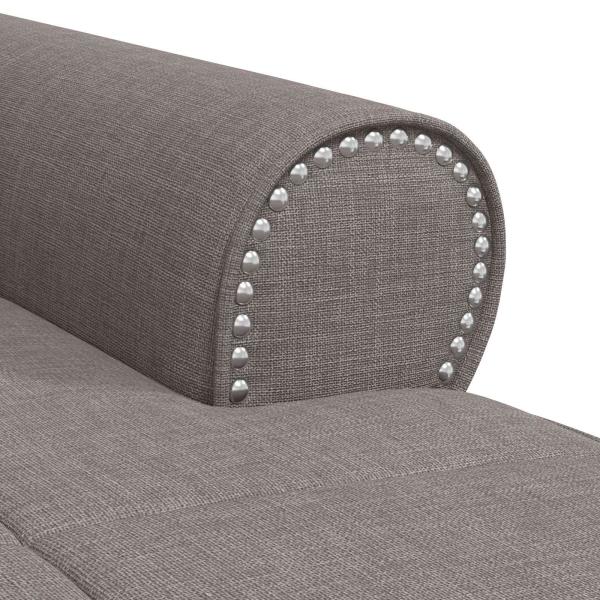 ARDEBO.de - Lounge-Liege mit Kissen Taupe 91 x 157 x 91 cm Stoff