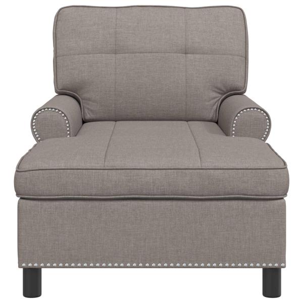 Lounge-Liege mit Kissen Taupe 91 x 157 x 91 cm Stoff