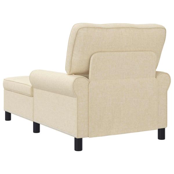 Lounge-Liege mit Kissen Creme 91 x 157 x 91 cm Stoff