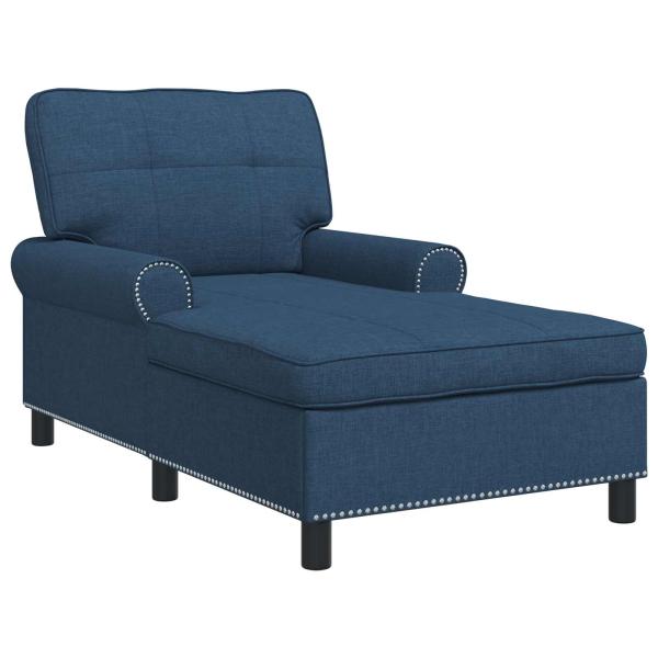 ARDEBO.de - Lounge-Liege mit Kissen Blau 91 x 157 x 91 cm Stoff