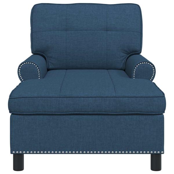 Lounge-Liege mit Kissen Blau 91 x 157 x 91 cm Stoff
