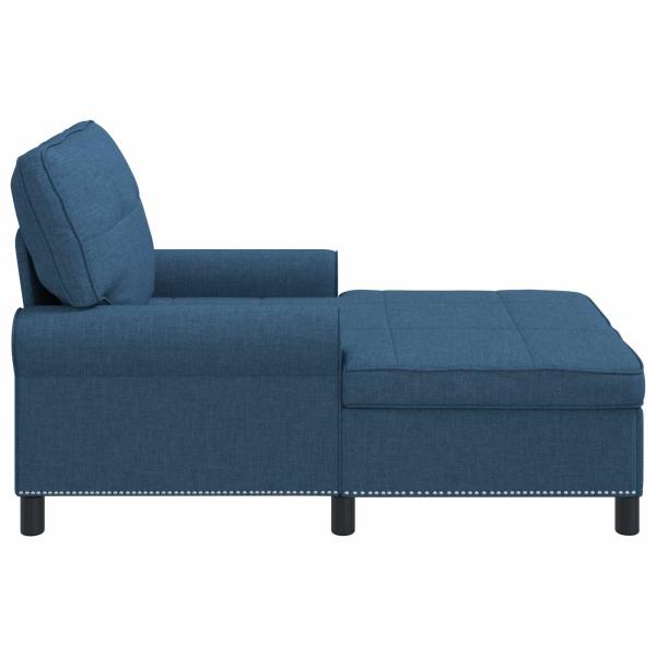 Lounge-Liege mit Kissen Blau 91 x 157 x 91 cm Stoff