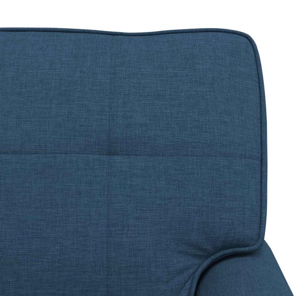 Lounge-Liege mit Kissen Blau 91 x 157 x 91 cm Stoff