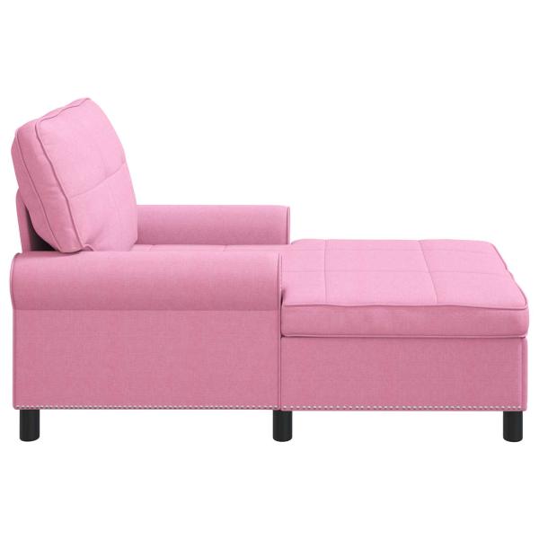 Lounge-Liege mit Kissen Rosa 91 x 157 x 91 cm Stoff