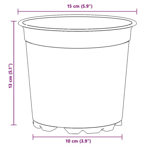 Blumentopf 100 pcs Keramik Ø 15 x 12,5 cm Kunststoff