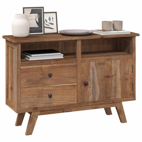 Sideboard mit Schubladen Braun 100 x 30 x 68 cm Massivholz Teak