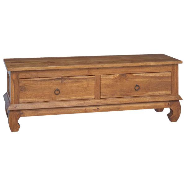 TV-Ständer Braun 110 x 35 x 40 cm Massivholz Teak